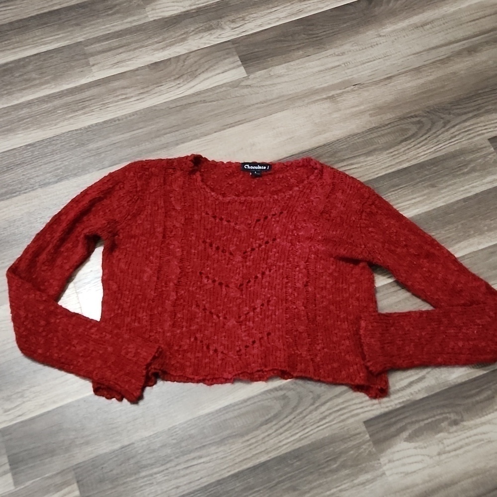 Chocolate  Red Sweater Size Large
